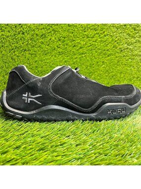 Kuru Chicane Mens Size 11.5E Black Gray Athletic Leather Walking Shoes Sneakers